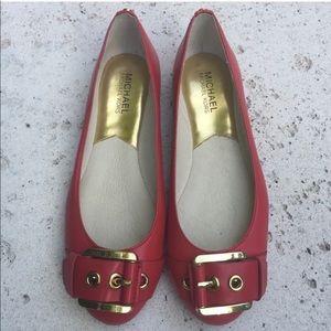 NEW Michael Kors Calder Buckle Toe Flats 8